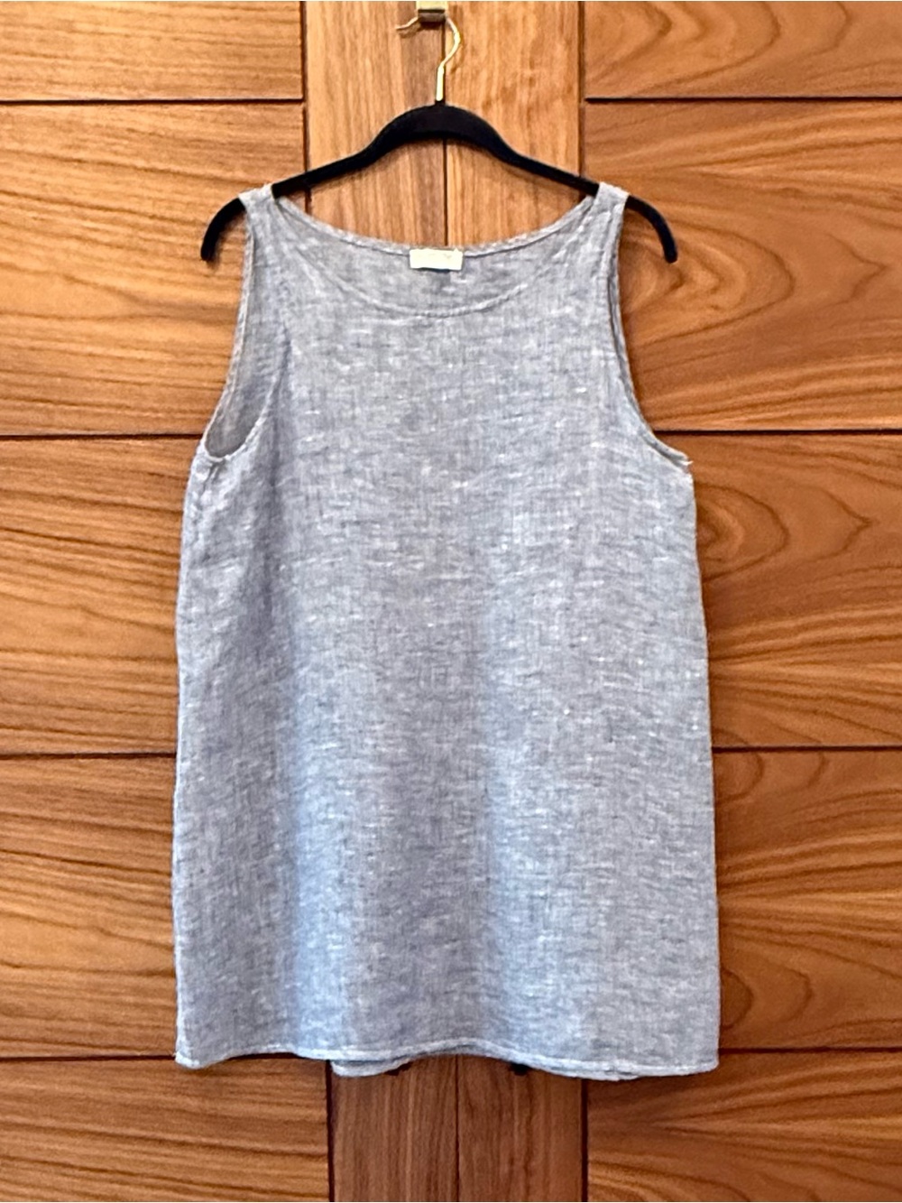 CP Shades LIKE NEW Blue Mini Swing Dress/Tunic 100% Linen - Sz  M